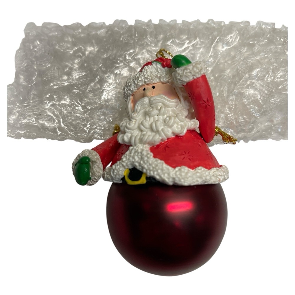 Vintage Avon 1998 Brilliant Festive Ornament Santa In Box